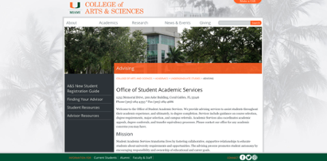 college of arts and sciences logo